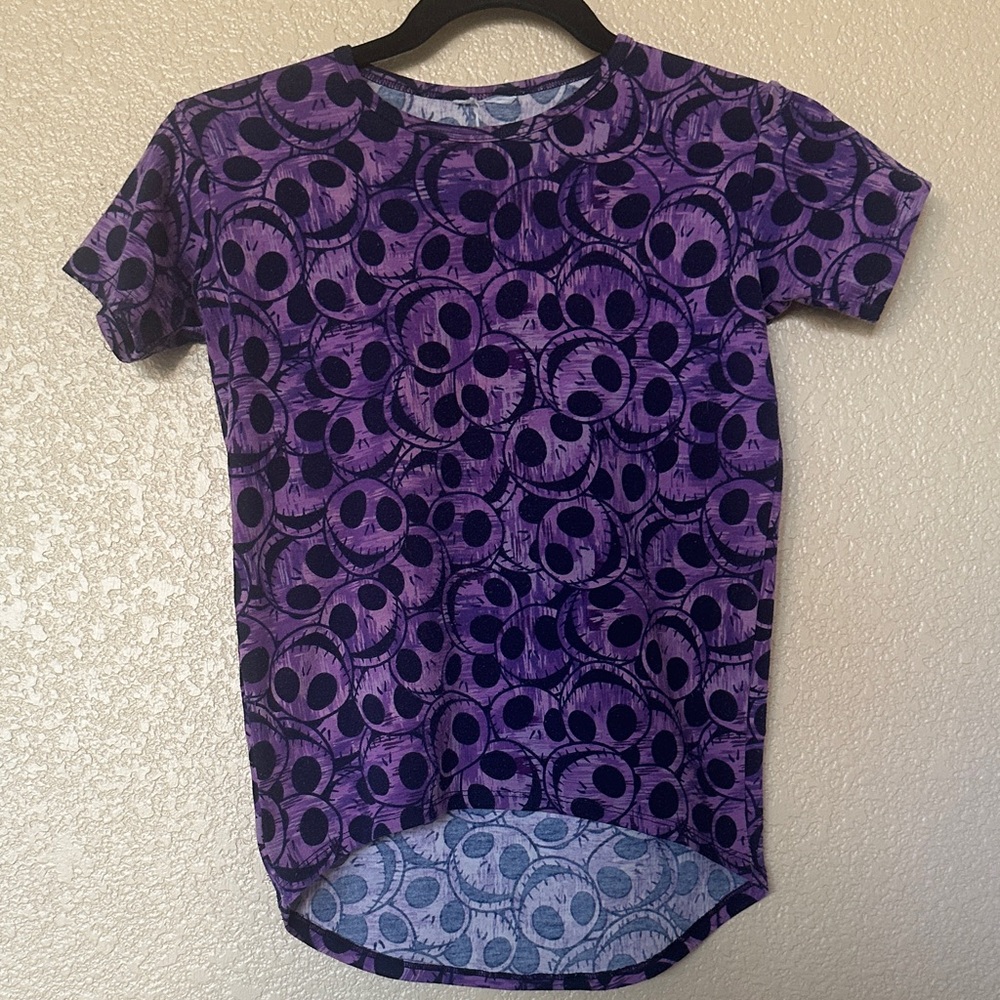 LuLaRoe Kids Purple Jack Skellington Tee